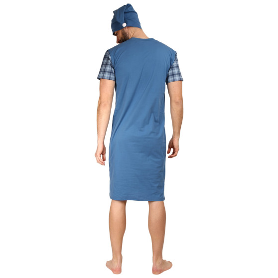 Herren Nachthemd Foltýn blau Übergröße (FNKN20)