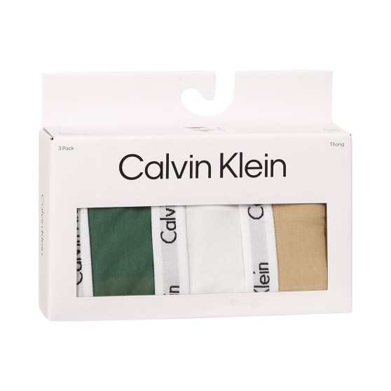 3PACK Damen Tangas Calvin Klein mehrfarbig (QD3587E-BP4)