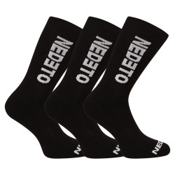 3PACK Socken Nedeto lang schwarz (3NDTP001-brand)