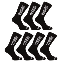 7PACK Socken Nedeto lang schwarz (7NDTP001-brand)