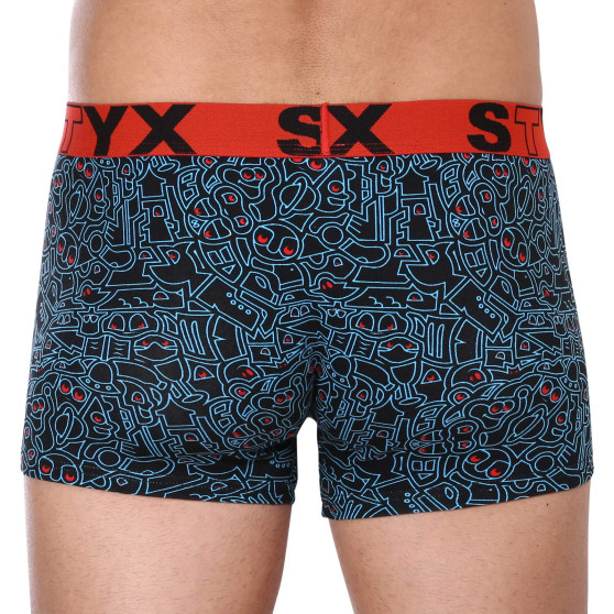 Herren Klassische Boxershorts Styx Art Sport Gummizug doodle (G1256)