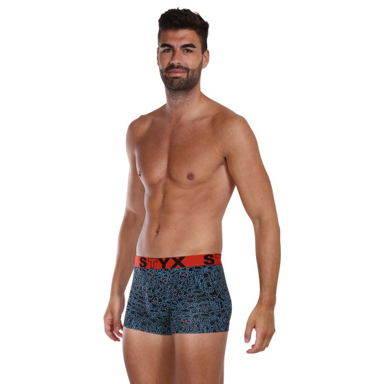 Herren Klassische Boxershorts Styx Art Sport Gummizug doodle (G1256)