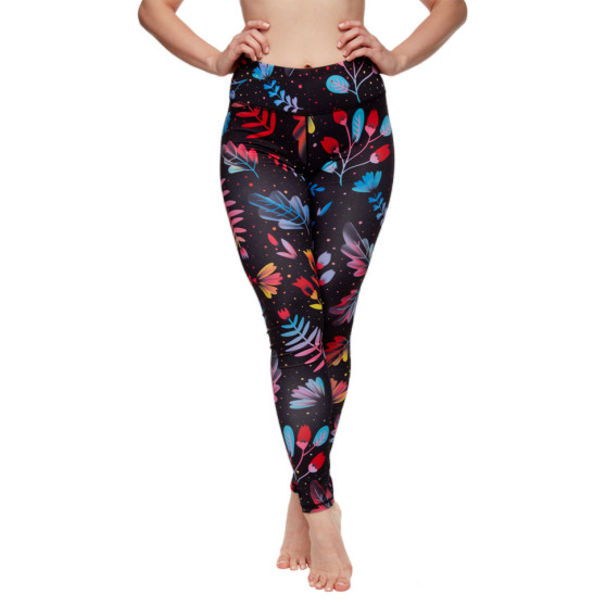 Fröhliche Frauen Leggings Dedoles Fitness Neon Blumen (D-W-AW-LGS-C-RP-1098)