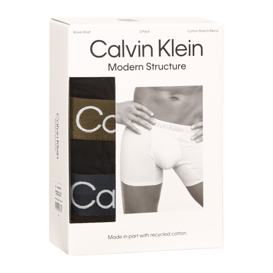 3PACK Herren Klassische Boxershorts Calvin Klein schwarz (NB2971A-GZ5)