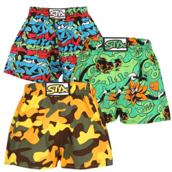 3PACK Boxershorts für Kinder Styx art klassischer Gummizug mehrfarbig (3J12579)