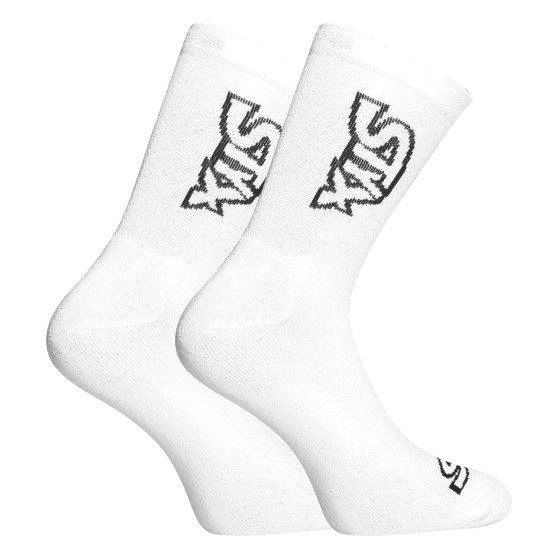 Socken Styx lang weiß mit schwarzem Logo (HV1061)
