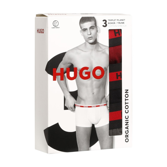 3PACK Herren Klassische Boxershorts HUGO mehrfarbig (50503083 024)