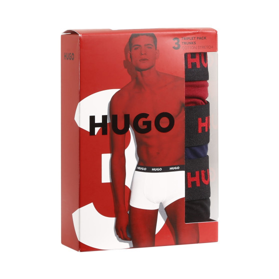 3PACK Herren Klassische Boxershorts HUGO mehrfarbig (50469766 413)