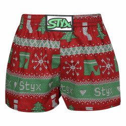 Boxershorts für Kinder Styx Kunst klassisch elastisch Weihnachten gestrickt (J1658)