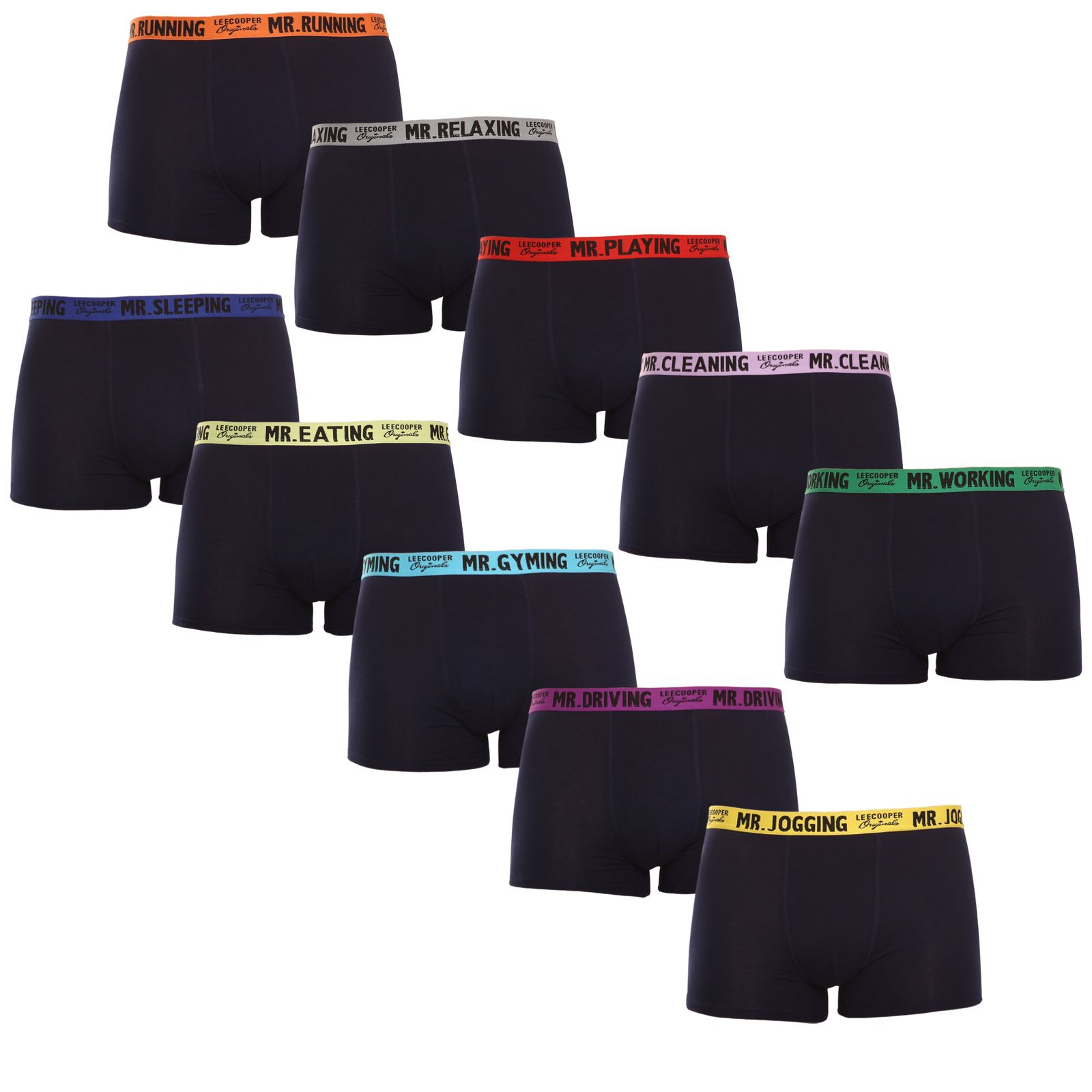 10PACKHerren Klassische Boxershorts Lee Cooper blau (LCUBOX10P0101-1410367) 3XL