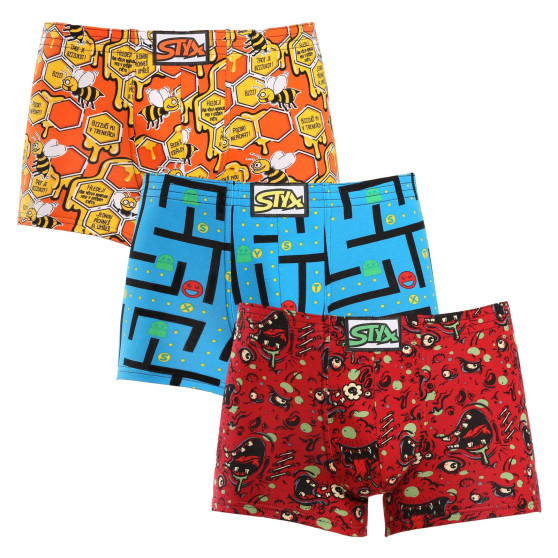 3PACK Herren Klassische Boxershorts Styx art klassischer Gummizug mehrfarbig (3Q12914)