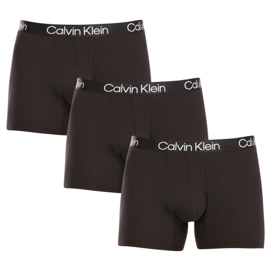 3PACK Herren Klassische Boxershorts Calvin Klein schwarz (NB2971A-7VI)