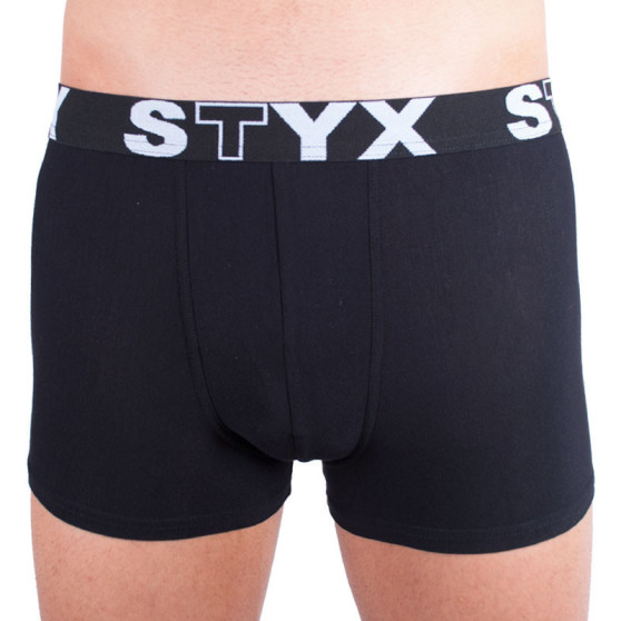 3PACK Herren Boxershorts Styx Sport elastisch Übergröße schwarz (3R960)