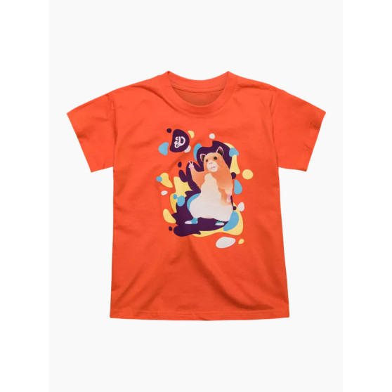 Fröhliches Kinder-T-Shirt Dedoles Tanzender Hamster orange (D-K-AP-TSH-C-C-1674)