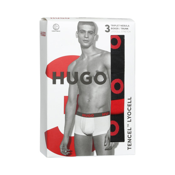 3PACK Herren Klassische Boxershorts HUGO mehrfarbig (50496723 003)