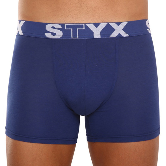 3PACK Herren Boxershorts Styx lang Sport elastisch dunkelblau (3U968)