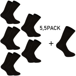 5,5PACK Socken Nedeto hoch bambus schwarz (55NP001)