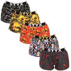 5PACK Damen-Shorts Styx art sports rubber multicolour (5T1182492)