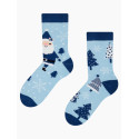 Fröhliche warme Kindersocken Dedoles Santa in Blau (DKWS1074)