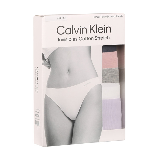 5PACK Damen Slips Calvin Klein mehrfarbig (QD5205E-NOZ)