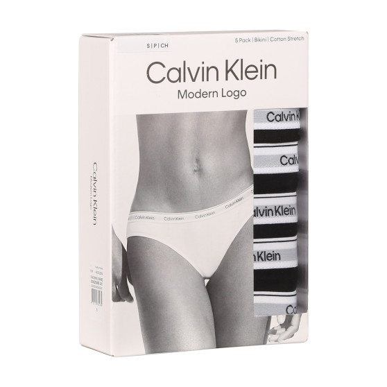 5PACK Damen Slips  Calvin Klein schwarz (QD5208E-UB1)