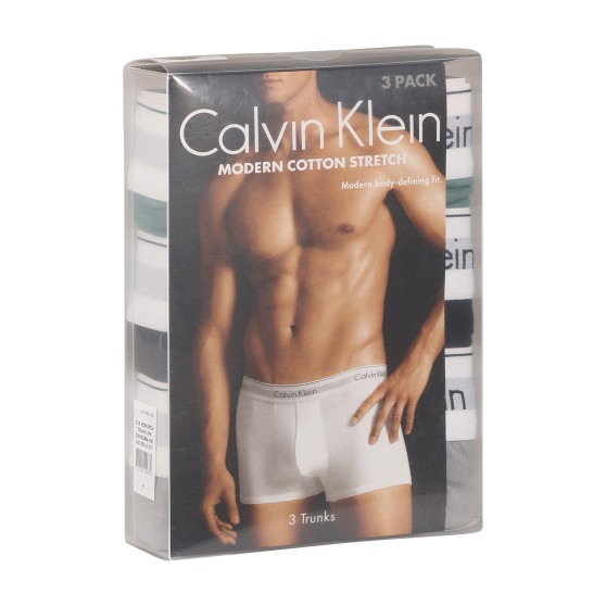 3PACK Herren Klassische Boxershorts Calvin Klein Übergröße mehrfarbig (NB3377A-M8O)