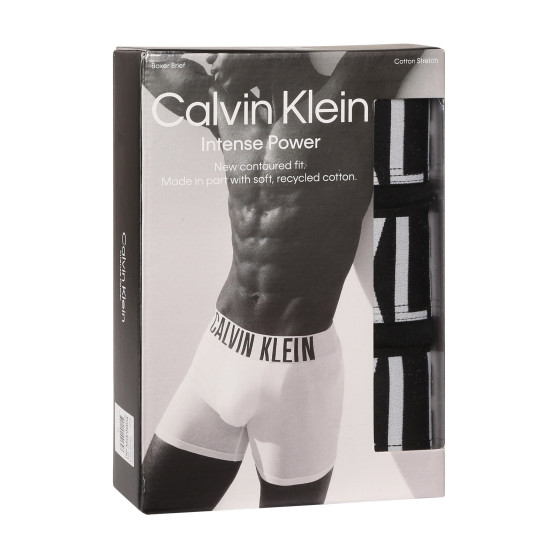 3PACK Herren Klassische Boxershorts Calvin Klein schwarz (NB3609A-UB1)