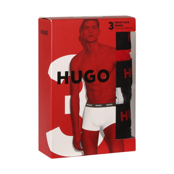 3PACK Herren Klassische Boxershorts HUGO mehrfarbig (50480170 022)