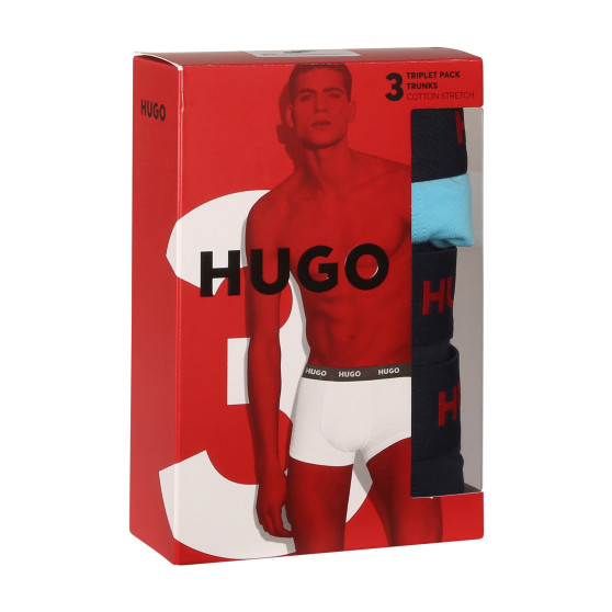 3PACK Herren Klassische Boxershorts HUGO mehrfarbig (50480170 440)