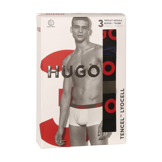 3PACK Herren Klassische Boxershorts HUGO mehrfarbig (50496723 308)