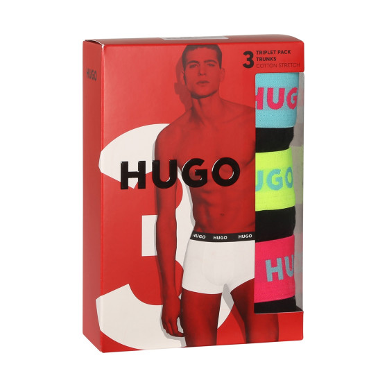 3PACK Herren Klassische Boxershorts HUGO mehrfarbig (50469766 730)