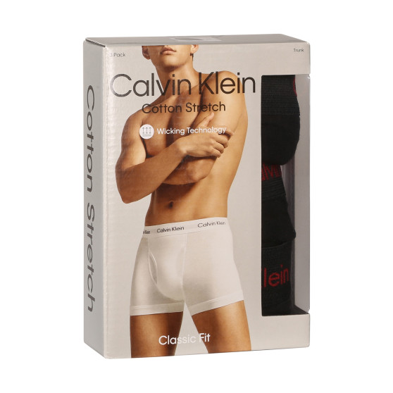 3PACK Herren Klassische Boxershorts Calvin Klein schwarz (NB2615A-NC1)
