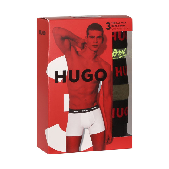3PACK Herren Klassische Boxershorts HUGO mehrfarbig (50510192 321)