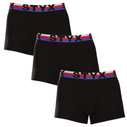 3PACK Herren Boxershorts Styx Sport elastisch schwarz dreifarbig (3G1960)