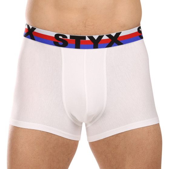 3PACK Herren Boxershorts Styx Sport elastisch weiß dreifarbig (3G2061)