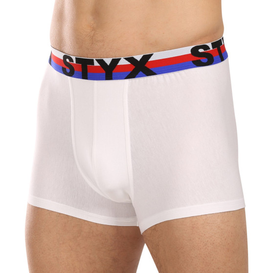 3PACK Herren Boxershorts Styx Sport elastisch weiß dreifarbig (3G2061)