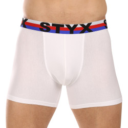 Herren Boxershorts Styx lang Sport elastisch weiß dreifarbig (U2061)