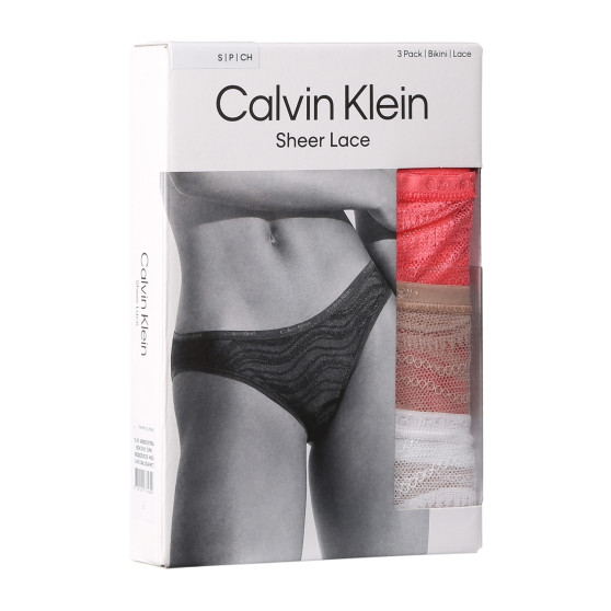 3PACK Damen Slips Calvin Klein mehrfarbig (QD5203E-NOX)
