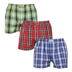 3PACK Herren Boxershorts Styx klassischer Gummizug mehrfarbig (3A102124)