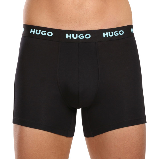 3PACK Herren Klassische Boxershorts HUGO schwarz (50503079 971)