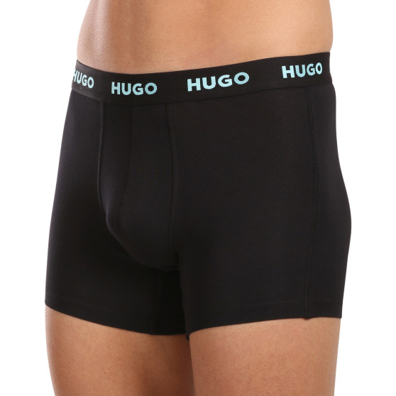 3PACK Herren Klassische Boxershorts HUGO schwarz (50503079 971)