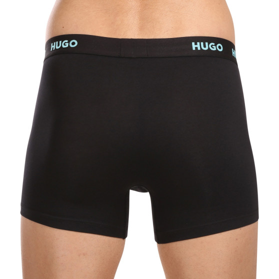 3PACK Herren Klassische Boxershorts HUGO schwarz (50503079 971)