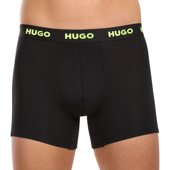 3PACK Herren Klassische Boxershorts HUGO schwarz (50503079 971)