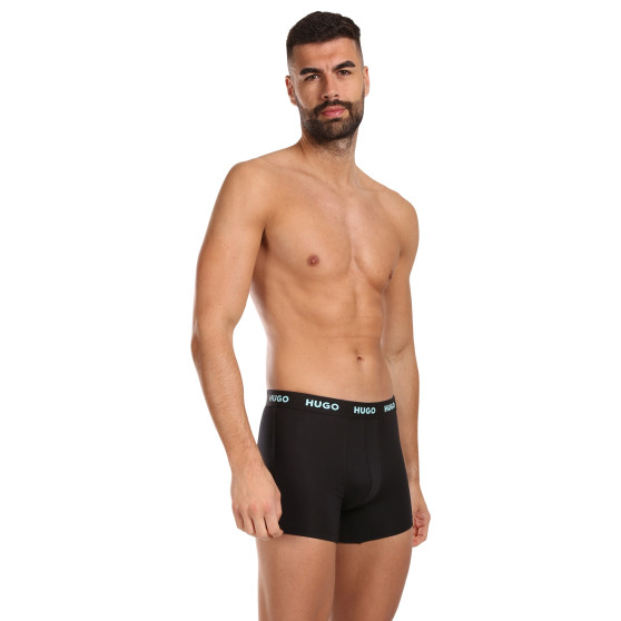 3PACK Herren Klassische Boxershorts HUGO schwarz (50503079 971)