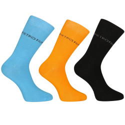 3PACK Socken Nedeto lang Bambus schwarz (3NDTP001)