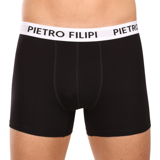 3PACK Herren Klassische Boxershorts Pietro Filipi schwarz (3BCL004)