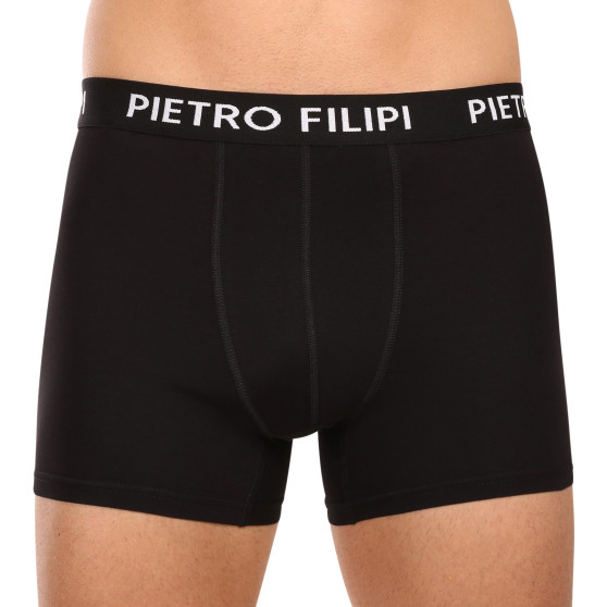 3PACK Herren Klassische Boxershorts Pietro Filipi schwarz (3BCL004)