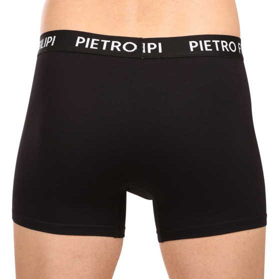 3PACK Herren Klassische Boxershorts Pietro Filipi schwarz (3BCL004)