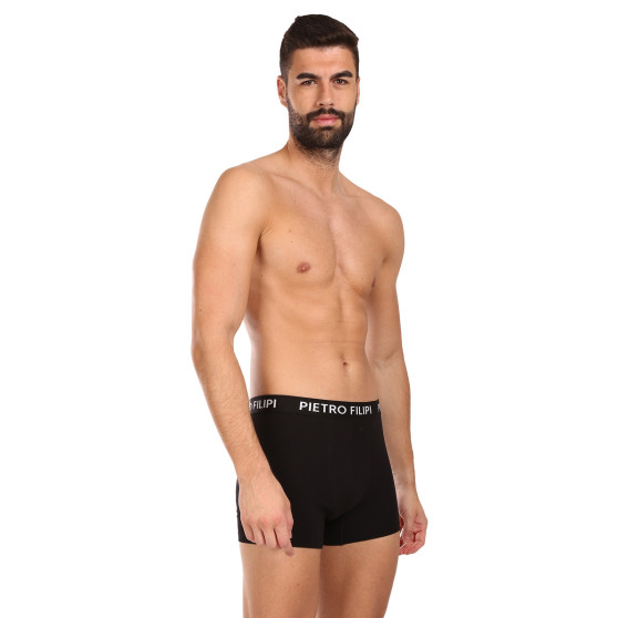 3PACK Herren Klassische Boxershorts Pietro Filipi schwarz (3BCL004)