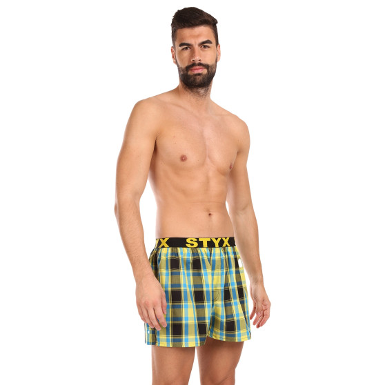 Herren Boxershorts Styx sportlicher Gummizug mehrfarbig (B1033)